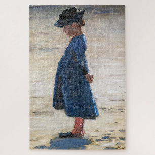 Kroyer - Little Girl op Skagen Beach Legpuzzel