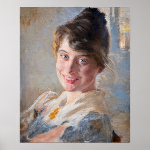 Kroyer - Portret van de vrouw van de kunstenaar Ma Poster