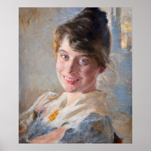 Kroyer - Portret van de vrouw van de kunstenaar Ma Poster