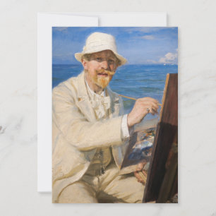 Kroyer - Self-Portreit in Skagen Beach Bedankkaart