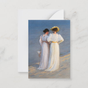 Kroyer - Summer Evening on Skagen Beach Closeup Notitiekaartje