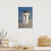 Kroyer - Summer Evening on Skagen Beach Closeup Poster (Keuken)