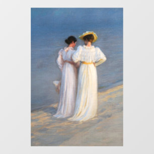 Kroyer - Summer Evening on Skagen Beach Closeup Raamsticker