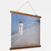 Kroyer - Summer Evening on Skagen Beach Hangend Wandkleed (Gebogen)