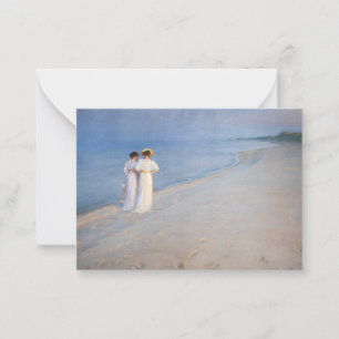 Kroyer - Summer Evening on Skagen Beach Notitiekaartje