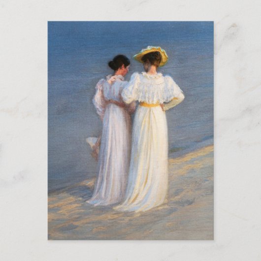 Kroyer - Zomeravond op het strand van Skagen Close Briefkaart (Voorkant)