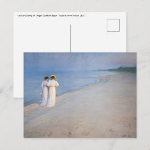 Kroyer - Zomeravond op Skagen Beach Briefkaart
