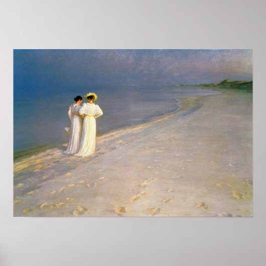 Kroyer's zomermiddags op de strand van Skagen Poster (Voorkant)