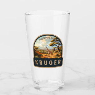 Kruger Nationaal Park Zuid-Afrika Giraffe Vintage Glas