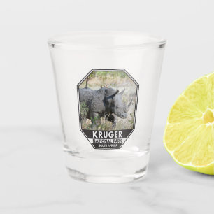Kruger National Park South Africa Rhino Waterverf Shot Glas