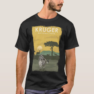 Kruger National Park Travel Poster Zuid-Afrika T-shirt