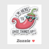 KRUID DINGEN OP CHILI PEPER VEGGIE STICKER (Vel)