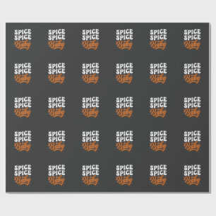 Kruid Kruid Baby Halloween Retro Typografie Ontwer Cadeaupapier