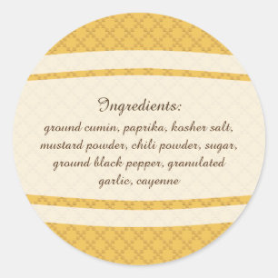 Kruid & Spice U Kies Kleur Ingrediënten voor Datum Ronde Sticker