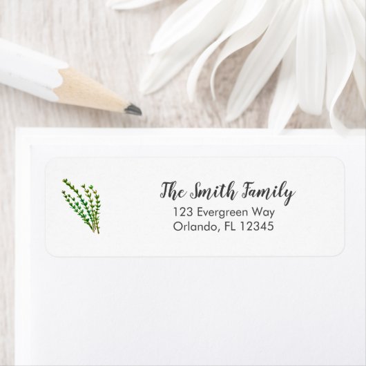 Kruid Tijm Schilderen Art Adres Label (Insitu)