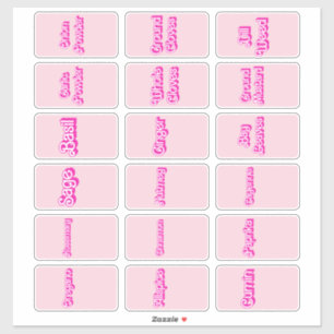 Kruiden en specerijen Jar Labels