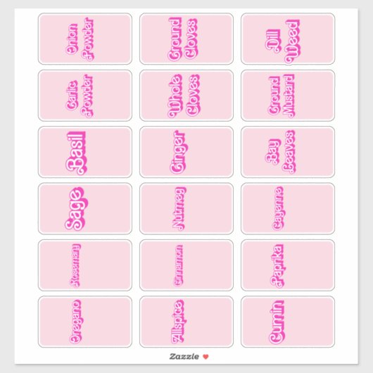 Kruiden en specerijen Jar Labels (Vel)