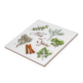 Kruiden en specerijen keramische tegel tegeltje (Zijkant)