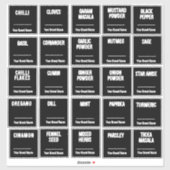 Kruiden en specerijen label |Glasbewaringsetiket (Vel)