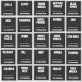 Kruiden en specerijen label |Glasbewaringsetiket (Voorkant)