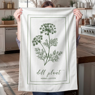 Kruiden en specerijen Plant Dill Groene Keukenhand Theedoek