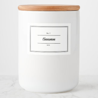 kruiden en specerijen potje label voedselcontainer etiket