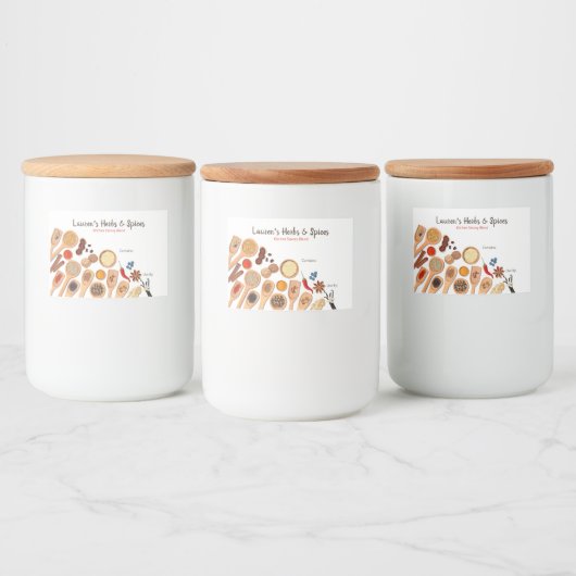 kruiden- en specerijlabels voedselcontainer etiket (Flessen)