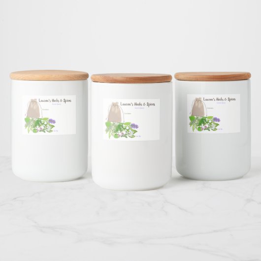kruiden- en specerijlabels voedselcontainer etiket (Flessen)
