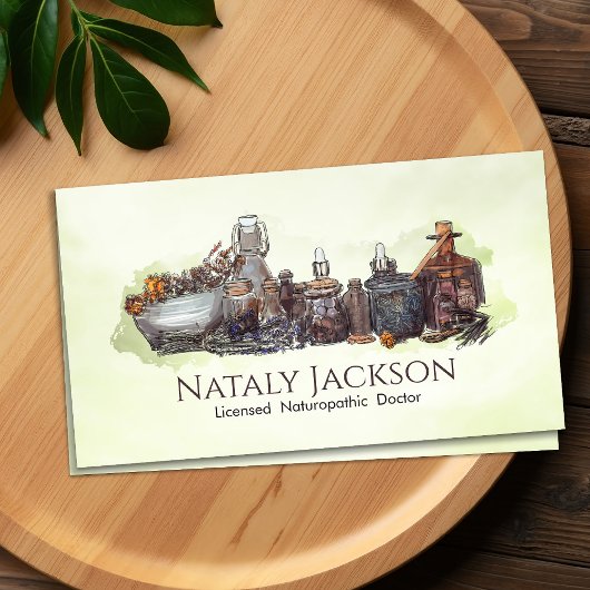 Kruiden en Tincturen Tekening Visitekaartje