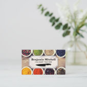 Kruiden in blikjes koken visitekaartje (Staand voorkant)