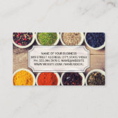 Kruiden in blikjes koken visitekaartje (Achterkant)