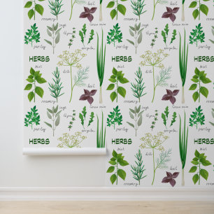 Kruiden ontwerp behang