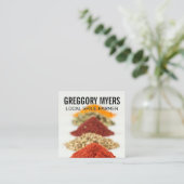 Kruiden & Specerijen Vierkante Visitekaartje (Staand voorkant)