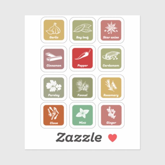 Kruiden & Spice Jar Labels voor Uw Pantry Sticker (Vel)