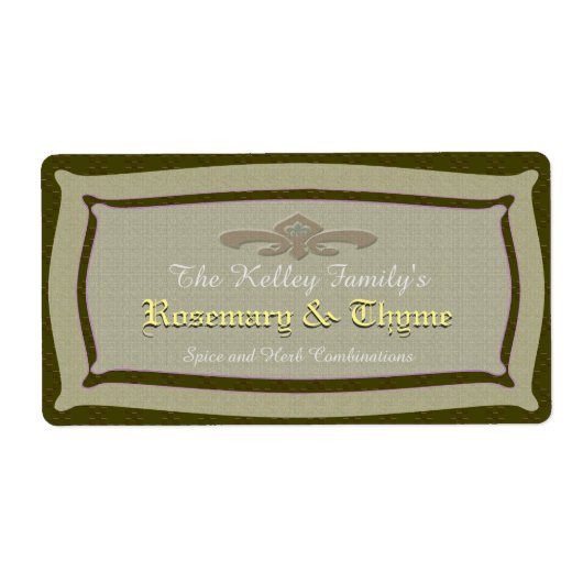 Kruiden & Spice U Pick Kleur Product Etiket (Voorkant)