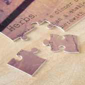 Kruiden Stenen Pestle & Mortel Retro Geïnspireerd Legpuzzel (Zijkant)