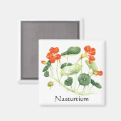Kruiden Tuin Serie - Nasturtium Magneet (Voorkant / Achterkant)