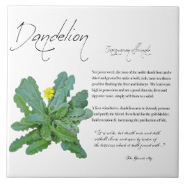Kruidenapotheek: Dandelion | Keramische Tegel Tegeltje