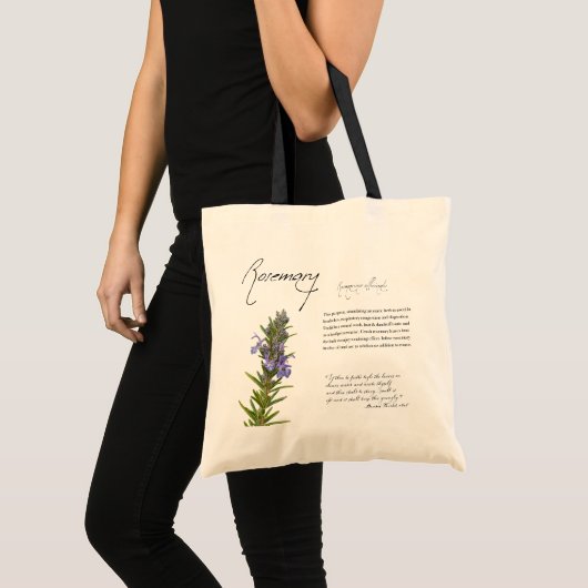 Kruidenapotheek: Rosemary | Botanische Canvas tas (Voorkant (product))