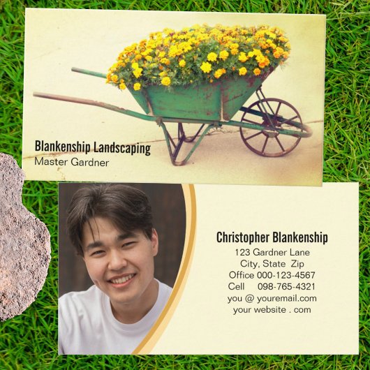  kruidenbloemen Gardener Aangepaste foto Visitekaartje