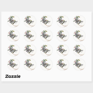 Kruidenetiket voor potten en zaadpakketten: Tijm Ronde Sticker