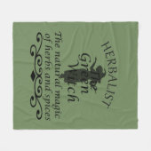 Kruidengenezer groene heks magie natuurlijke genee fleece deken (Voorkant (Horizontaal))