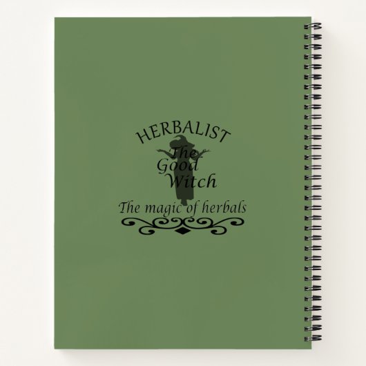 Kruidengenezer groene heks magie natuurlijke genee notitieboek (Achterkant)