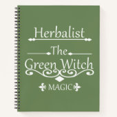 Kruidengenezer groene heks magie natuurlijke genee notitieboek (Voorkant)