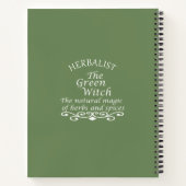 Kruidengenezer groene heks magie natuurlijke genee notitieboek (Achterkant)