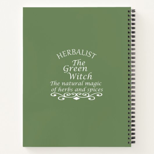 Kruidengenezer groene heks magie natuurlijke genee notitieboek (Achterkant)