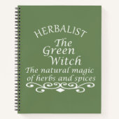 Kruidengenezer groene heks magie natuurlijke genee notitieboek (Voorkant)