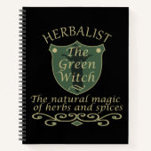 Kruidengenezer groene heks magie natuurlijke genee notitieboek (Voorkant)