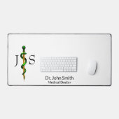 Kruidengroene staaf van Asclepius Gold Medical Bureaumat (Keyboard & Muis)