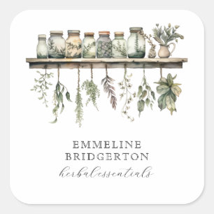 Kruidenier Botanische Apotheek Product Vierkante Sticker